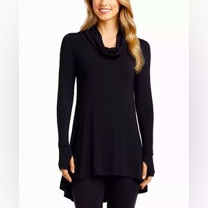 ❤️3/$15❤️Cuddlduds Black Cowl Neck Sweater Size L